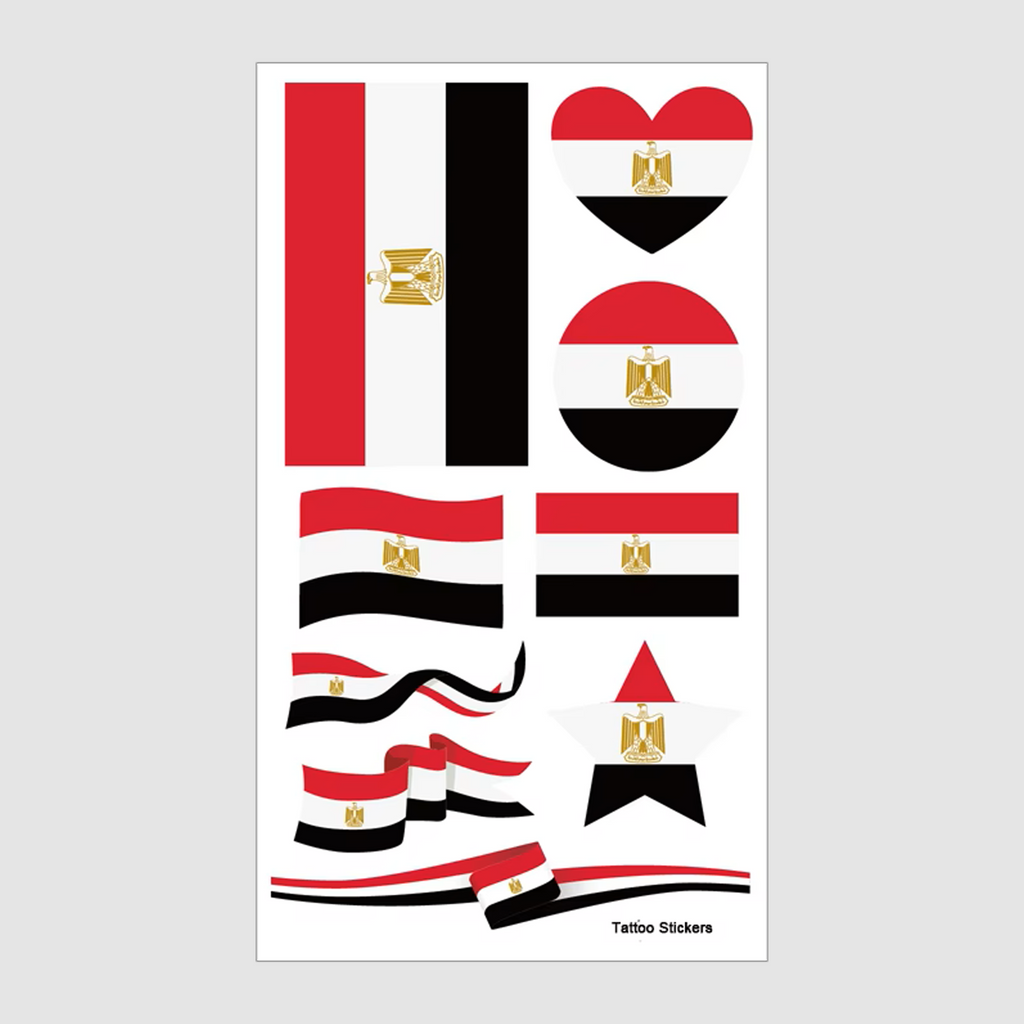 Egypt Flag Tattoo Stickers