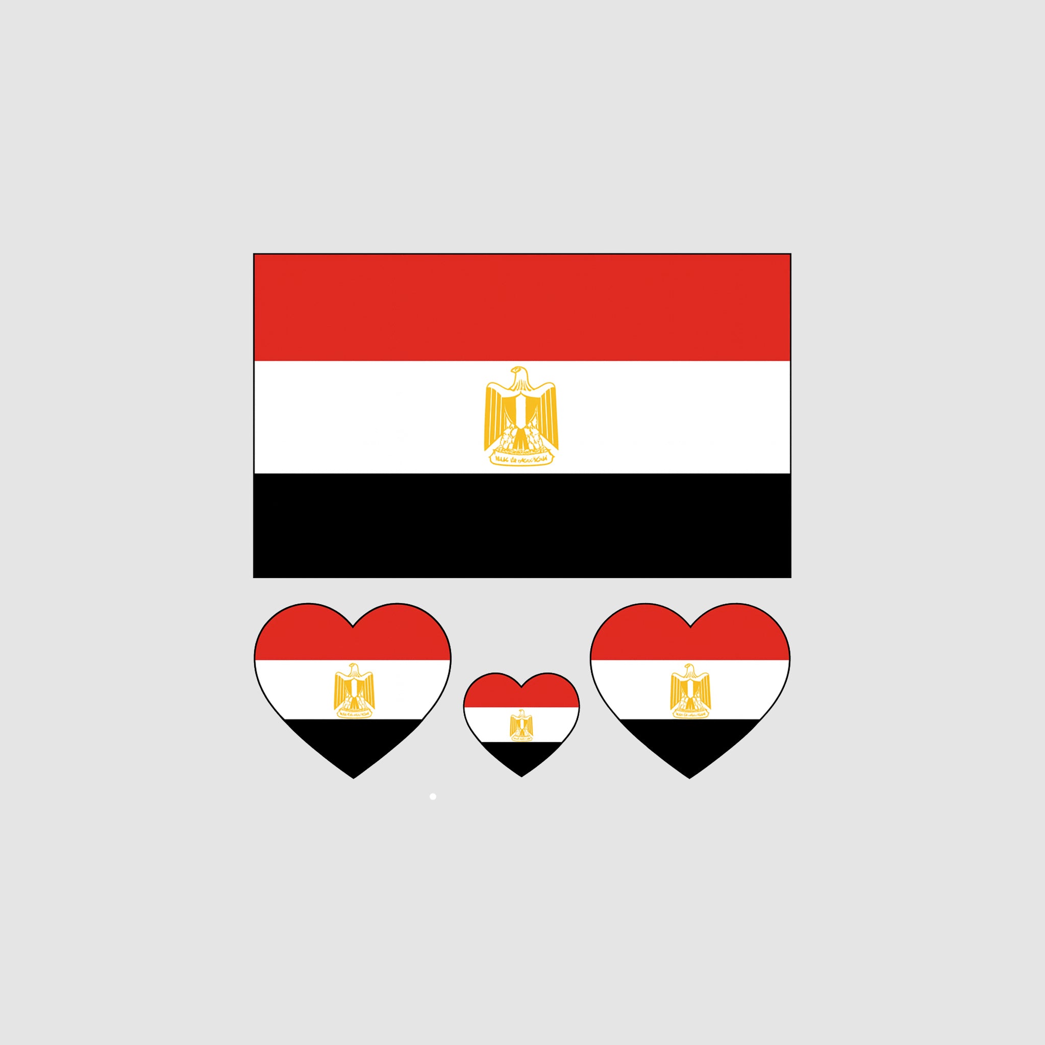 Egypt Flag Tattoo Stickers