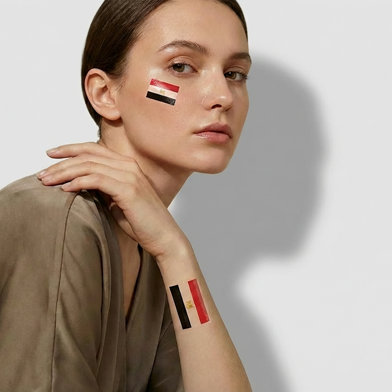 Egypt Flag Tattoo Stickers